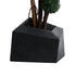 GloboStar® Artificial Garden CAMDEN 20789 Επιδαπέδιο Πολυεστερικό Τσιμεντένιο Κασπώ Γλάστρα - Flower Pot Μαύρο Μ49 x Π49 x Υ44cm - ledmania.gr