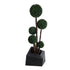 GloboStar® Artificial Garden CAMDEN 20789 Επιδαπέδιο Πολυεστερικό Τσιμεντένιο Κασπώ Γλάστρα - Flower Pot Μαύρο Μ49 x Π49 x Υ44cm - ledmania.gr