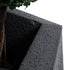 GloboStar® Artificial Garden CAMDEN 20789 Επιδαπέδιο Πολυεστερικό Τσιμεντένιο Κασπώ Γλάστρα - Flower Pot Μαύρο Μ49 x Π49 x Υ44cm - ledmania.gr