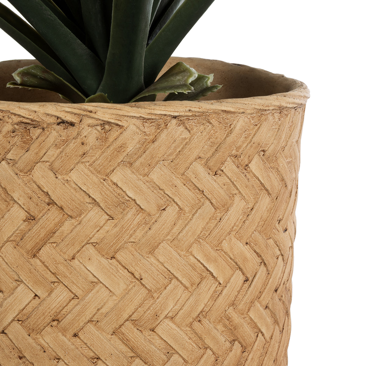 GloboStar® Artificial Garden MEDRANO 20799 ΣΕΤ 2 Διακοσμητικά Πολυεστερικά Τσιμεντένιά Κασπώ Γλάστρες - Flower Pots Μπεζ A:Φ25 x Υ23cm B:Φ25 x Υ23cm - ledmania.gr