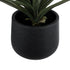 GloboStar® Artificial Garden MAYFAIR 20801 Διακοσμητικό Πολυεστερικό Τσιμεντένιο Κασπώ Γλάστρα - Flower Pot Μαύρο με Λευκές Λεπτομέριες Μ25 x Π27 x Υ30cm - ledmania.gr