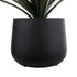 GloboStar® Artificial Garden MAYFAIR 20801 Διακοσμητικό Πολυεστερικό Τσιμεντένιο Κασπώ Γλάστρα - Flower Pot Μαύρο με Λευκές Λεπτομέριες Μ25 x Π27 x Υ30cm - ledmania.gr