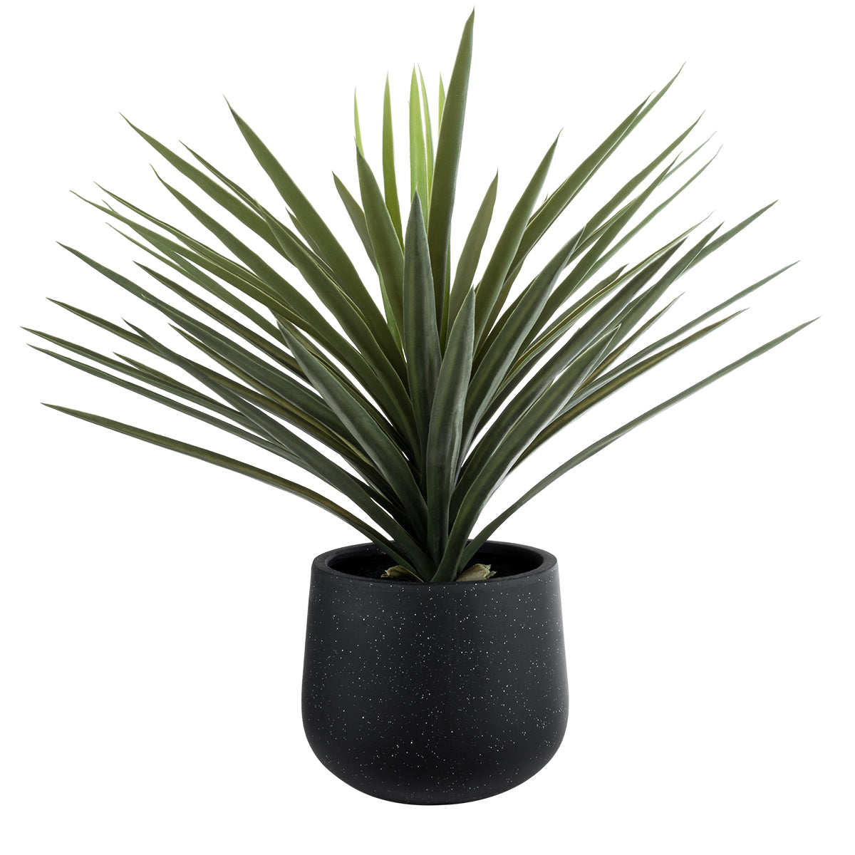 GloboStar® Artificial Garden MAYFAIR 20801 Διακοσμητικό Πολυεστερικό Τσιμεντένιο Κασπώ Γλάστρα - Flower Pot Μαύρο με Λευκές Λεπτομέριες Μ25 x Π27 x Υ30cm - ledmania.gr