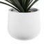 GloboStar® Artificial Garden CHELSEA 20802 Διακοσμητικό Πολυεστερικό Τσιμεντένιο Κασπώ Γλάστρα - Flower Pot Λευκό με Μαύρες Λεπτομέριες Μ25 x Π27 x Υ30cm - ledmania.gr