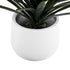 GloboStar® Artificial Garden CHELSEA 20802 Διακοσμητικό Πολυεστερικό Τσιμεντένιο Κασπώ Γλάστρα - Flower Pot Λευκό με Μαύρες Λεπτομέριες Μ25 x Π27 x Υ30cm - ledmania.gr