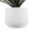 GloboStar® Artificial Garden CHELSEA 20802 Διακοσμητικό Πολυεστερικό Τσιμεντένιο Κασπώ Γλάστρα - Flower Pot Λευκό με Μαύρες Λεπτομέριες Μ25 x Π27 x Υ30cm - ledmania.gr