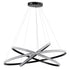 GloboStar® DIAMOND TRIO 61140-DECO Κρεμαστό Φωτιστικό Δαχτυλίδι-Κύκλος LED CCT 150W 18379lm 360° AC 220-240V - Εναλλαγή Φωτισμού μέσω Τηλεχειριστηρίου All In One Ψυχρό 6000k+Φυσικό 4500k+Θερμό 2700k Dimmable Φ60+80+100cm - Μαύρο - 3 Years Warranty - ledmania.gr