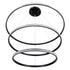 GloboStar® DIAMOND TRIO 61140-DECO Κρεμαστό Φωτιστικό Δαχτυλίδι-Κύκλος LED CCT 150W 18379lm 360° AC 220-240V - Εναλλαγή Φωτισμού μέσω Τηλεχειριστηρίου All In One Ψυχρό 6000k+Φυσικό 4500k+Θερμό 2700k Dimmable Φ60+80+100cm - Μαύρο - 3 Years Warranty - ledmania.gr