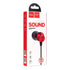 HOCO EARPHONES PROPER SOUND WITH MIC M51 RED - ledmania.gr