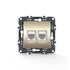 PRIME ΠΡΙΖΑ ΔΙΚΤΥΟΥ 2xRJ45 CAT6 UTP IP20 MAT ΣΑΜΠΑΝΙΖΕ - ledmania.gr