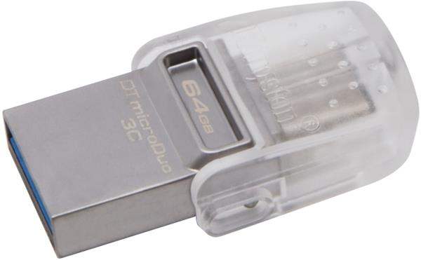 KINGSTON DTDUO3C/64GB DATATRAVELER MICRODUO 3C 64GB USB3.1 FLASH DRIVE - ledmania.gr