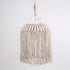 GloboStar® ALGERIA 36202 Boho - Μακραμέ - Macrame Κρεμαστό Φωτιστικό Οροφής Μονόφωτο 1 x E27 Πλεκτό Χειροποίητο Μπεζ Υφασμάτινο με Σχοινί D40 x H50cm - ledmania.gr