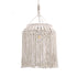 GloboStar® ALGERIA 36202 Boho - Μακραμέ - Macrame Κρεμαστό Φωτιστικό Οροφής Μονόφωτο 1 x E27 Πλεκτό Χειροποίητο Μπεζ Υφασμάτινο με Σχοινί D40 x H50cm - ledmania.gr
