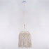 GloboStar® ALGERIA 36202 Boho - Μακραμέ - Macrame Κρεμαστό Φωτιστικό Οροφής Μονόφωτο 1 x E27 Πλεκτό Χειροποίητο Μπεζ Υφασμάτινο με Σχοινί D40 x H50cm - ledmania.gr