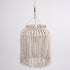 GloboStar® ALGERIA 36202 Boho - Μακραμέ - Macrame Κρεμαστό Φωτιστικό Οροφής Μονόφωτο 1 x E27 Πλεκτό Χειροποίητο Μπεζ Υφασμάτινο με Σχοινί D40 x H50cm - ledmania.gr
