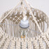 GloboStar® ALGERIA 36202 Boho - Μακραμέ - Macrame Κρεμαστό Φωτιστικό Οροφής Μονόφωτο 1 x E27 Πλεκτό Χειροποίητο Μπεζ Υφασμάτινο με Σχοινί D40 x H50cm - ledmania.gr