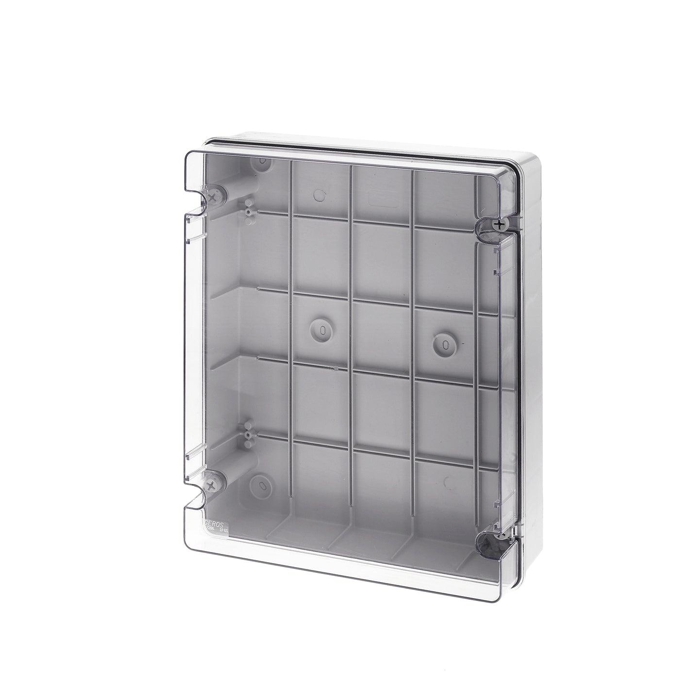 380X300X120 SURF BOX TRANSARENT LID IP65 - ledmania.gr