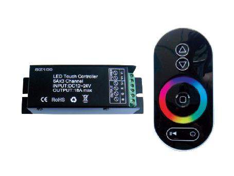 POWER RGB LED CONTROLLER 18A 216W/12V 432W/24V RFTOUCH REMOT - ledmania.gr