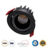 GloboStar® LEO-R 60286 Χωνευτό LED Spot Downlight TrimLess Φ8.5cm 10W 1300lm 38° AC 220-240V IP20 Φ8.5 x Υ6.6cm - Στρόγγυλο - Κινούμενο - Μαύρο & Anti-Glare HoneyComb - Φυσικό Λευκό 4500K - Bridgelux COB - 5 Years Warranty - ledmania.gr