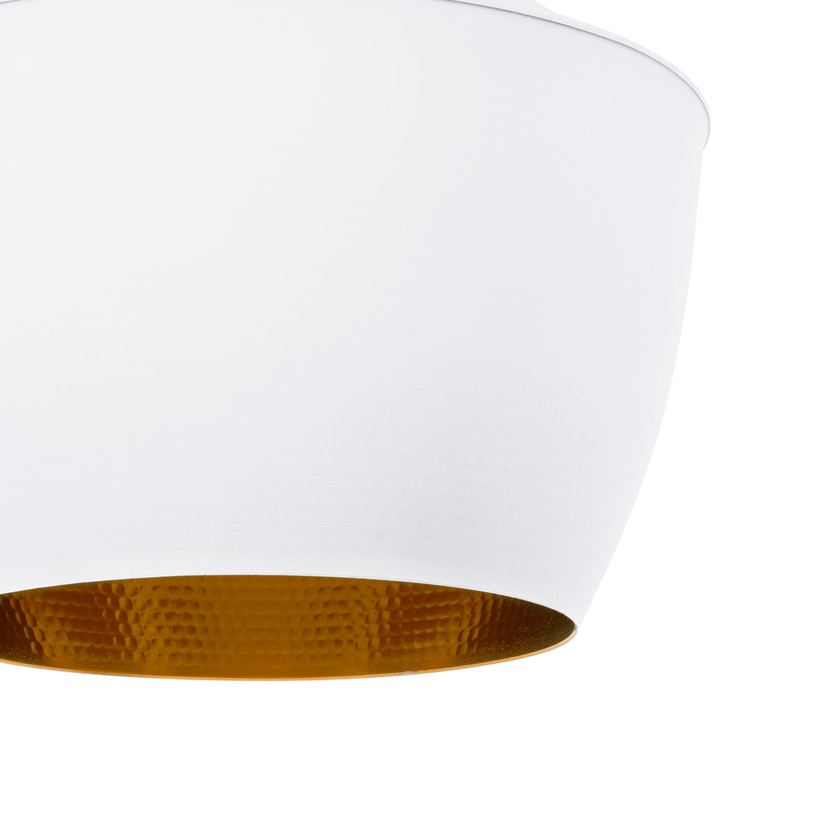 GloboStar® SHANGHAI WHITE 01026-A Μοντέρνο Κρεμαστό Φωτιστικό Οροφής Μονόφωτο 1 x E27 Λευκό Μεταλλικό Καμπάνα Φ25 x Υ30cm - ledmania.gr