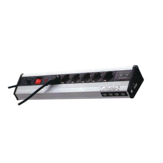 ΠΟΛΥΜΠΡΙΖΟ 6 ΘΕΣΕΩΝ ΑΛΟΥΜΙΝΙΟ+ΠΡΟΣΤΑΣΙΑ+DATA+USB - ledmania.gr