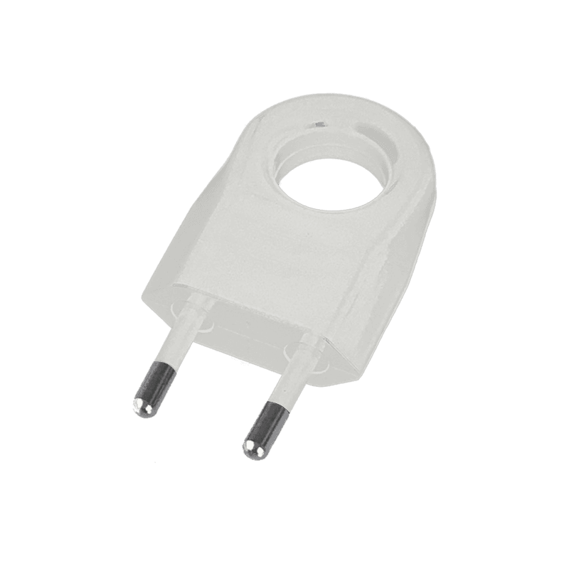 TWO PIN PLUG WITH EXTRACTION RING 6A WHITE - ledmania.gr