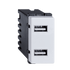 LECCE ΠΡΙΖΑ USB ΔΙΠΛΗ ΛΕΥΚΗ - ledmania.gr