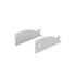SET OF SILVER PLASTIC END CAPS FOR P173, 1 WITHOUT HOLE & 1 WITH HOLE - ledmania.gr