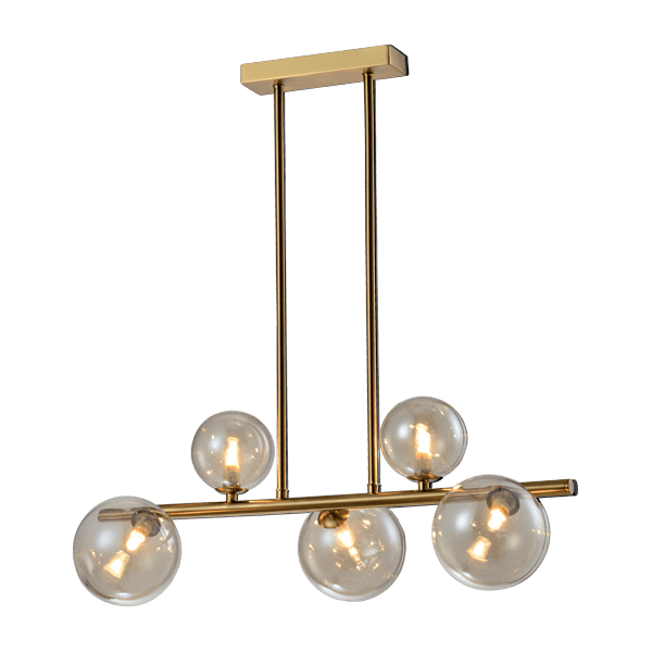 OLENA CHANDELIER 5xG9 HORIZONTAL GOLD - ledmania.gr