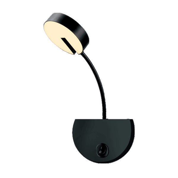 SENSO LED WALL LAMP 8.5W 3000K MATTE BLACK - ledmania.gr