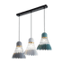 SHUTTLE PENDANT 3xE27 WHITE/GREY/GREEN - ledmania.gr