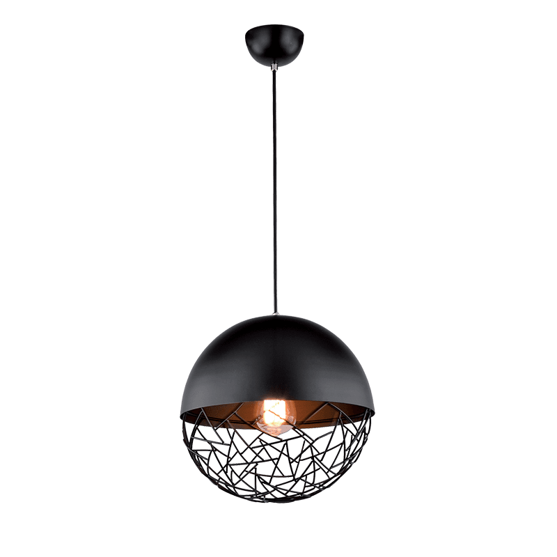 UNION ΚΡΕΜΑΣΤΟ ΦΩΤΙΣΤΙΚΟ 1XE27 ΜΑΥΡΟ D300mm - ledmania.gr