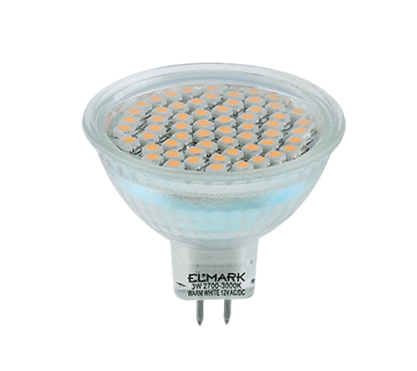 LED ΛΑΜΠΤΗΡΑΣ LED60SMD3528 3W GU5,3 12V ΚΙΤΡΙΝΟ - ledmania.gr