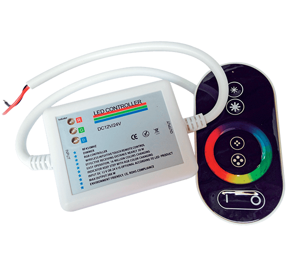 ΚΟΝΤΡΟΛΕΡ ΓΙΑ  RGB ΤΑΙΝΙΑ С touch RF ΔΙΑΧΕΙΡΙΣΗ 12V 18A - ledmania.gr