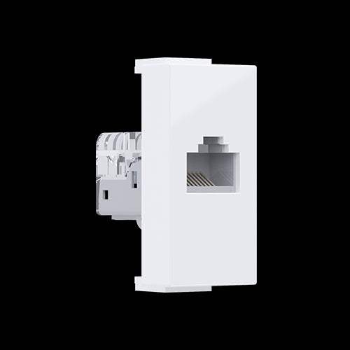 ^ MODYS ΠΡΙΖΑ ΔΙΚΤΥΟΥ ΛΕΥΚΗ 1 ΣΤ. RJ45 CAT.5E ΧΩΡΙΣ ΘΩΡΑΚΙΣΗ IP20 - ledmania.gr
