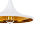 GloboStar® SHANGHAI WHITE 01026-B Μοντέρνο Κρεμαστό Φωτιστικό Οροφής Μονόφωτο 1 x E27 Λευκό Μεταλλικό Καμπάνα Φ37 x Υ17cm - ledmania.gr
