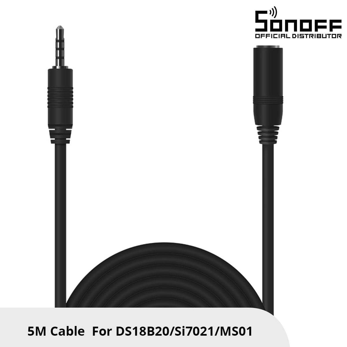 GloboStar® 80038 SONOFF AL560-R2 - 5M Sensor Extension Cable for DS18B20 & Si7021 & MS01 Models - ledmania.gr