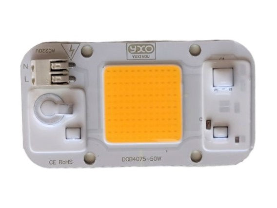LED Αναπτυξης Φυτων-Dimmable-DIY-50W-6000lm-Smart IC LED Bridgelux DOB Chip AC 220V Θερμο Λευκο-3000K-τεμ1