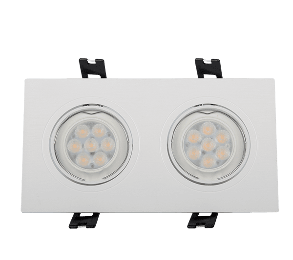 LED ΣΠΟΤ ΠΛΑΣΤΙΚΟ ΟΡΘΟΓΩΝΙΟ HIGH POWER 2X6W 4000-4300K ΛΕΥΚΟ - ledmania.gr