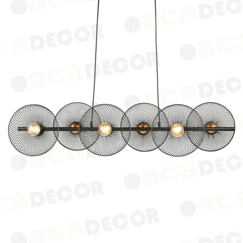 ^ΚΡΕΜΑΣΤΟ Φ/Σ 6ΧΕ27 ΜΑΥΡΟ ΜΕΤΑΛΛΙΚΟ 103Χ35ΧΗ119CM - ledmania.gr