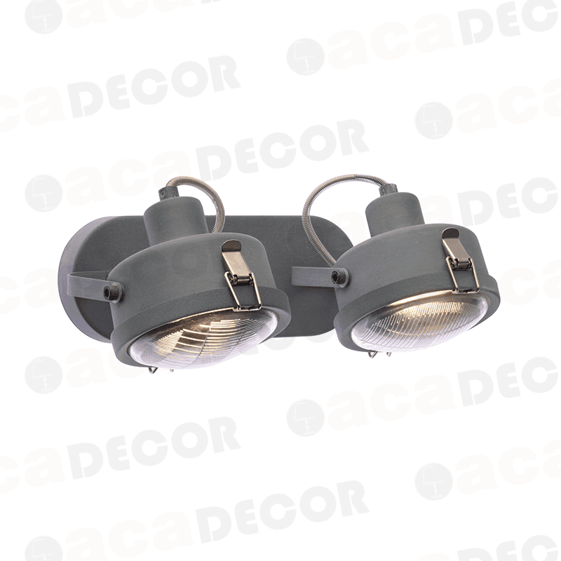 ^ΕΠΙΤΟΙΧΟ Φ/Σ 2ΧGU10 ΓΚΡΙ ΜΕΤΑΛΛΙΚΟ 31X12X19CM - ledmania.gr