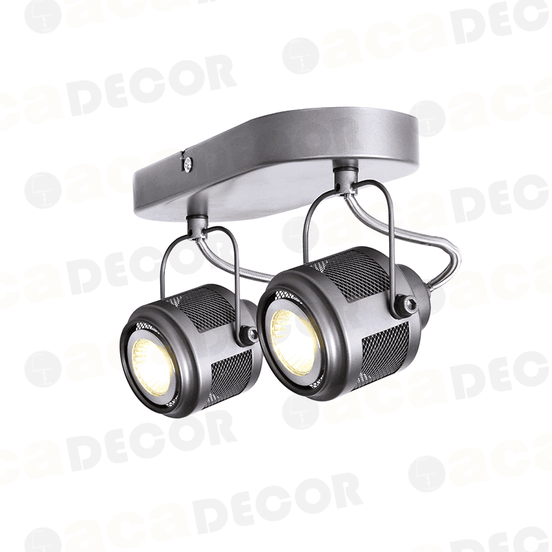^ΕΠΙΤΟΙΧΙΟ Φ/Σ 2ΧGU10 ΓΚΡΙ ΜΕΤΑΛΛΙΚΟ 28Χ10Χ16CM - ledmania.gr