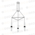 ^ΚΡΕΜΑΣΤΟ Φ/Σ 3XGU10 ΛΕΥΚΟ ΜΕΤΑΛΛΙΚΟ 56X49XH150CM - ledmania.gr