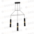 ^ΚΡΕΜΑΣΤΟ Φ/Σ 3XGU10 ΜΑΥΡΟ ΜΕΤΑΛΛΙΚΟ 66X8XH150CM - ledmania.gr