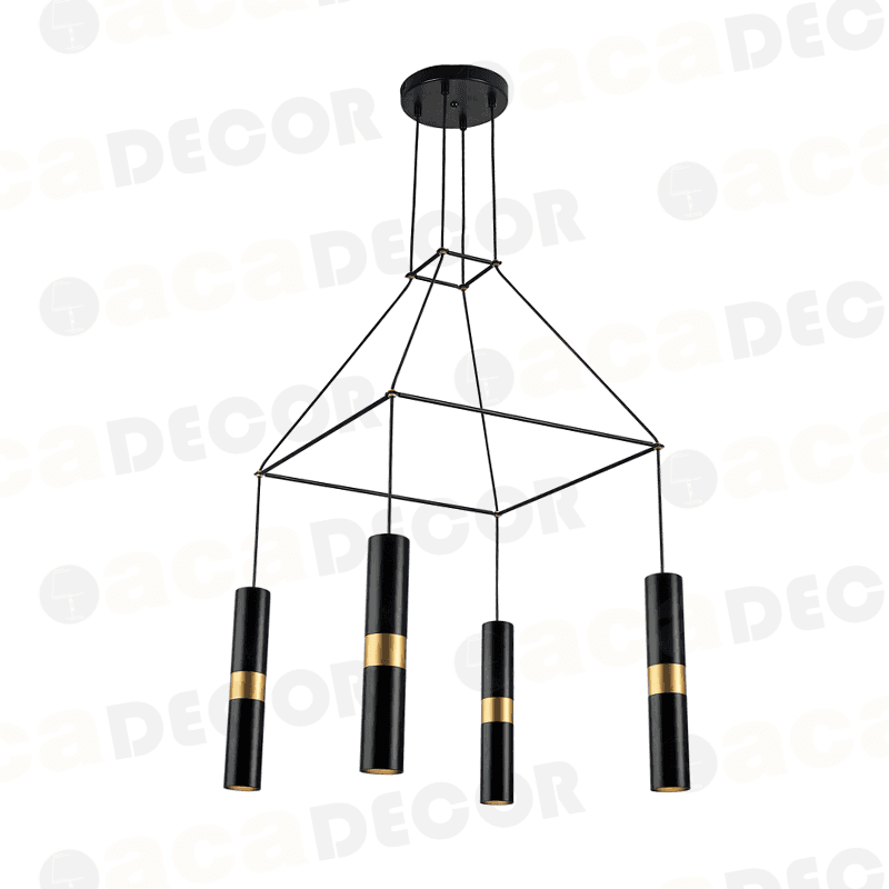 ^ΚΡΕΜΑΣΤΟ Φ/Σ 4XGU10 ΜΑΥΡΟ ΜΕΤΑΛΛΙΚΟ 56X56XH150CM - ledmania.gr