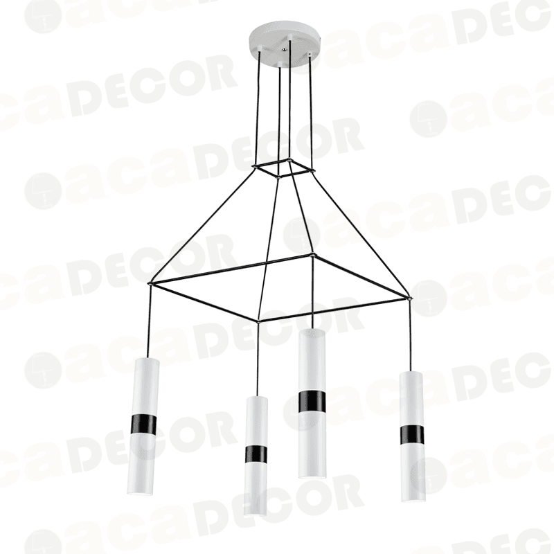 ^ΚΡΕΜΑΣΤΟ Φ/Σ 4XGU10 ΛΕΥΚΟ ΜΕΤΑΛΛΙΚΟ 56X56XH150CM - ledmania.gr