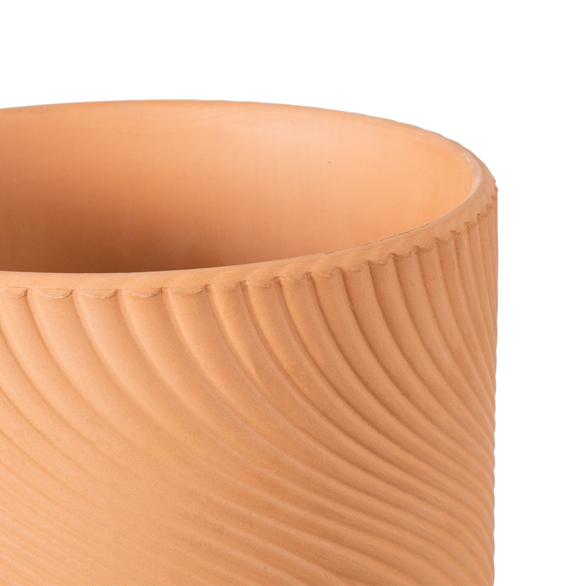 GloboStar® Artificial Garden ASTYPALAIA 20451 Πήλινο Κεραμικό Κασπώ Γλάστρα - Flower Pot Κεραμιδί Φ18cm x Υ16cm - ledmania.gr