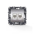 PRIME ΠΡΙΖΑ ΤΗΛΕΦΩΝΟΥ 1xRJ11 CAT3 IP20 & ΠΡΙΖΑ ΔΙΚΤΥΟΥ 1xRJ45 CAT6 UTP IP20 MAT ΑΛΟΥΜΙΝΙΟ - ledmania.gr