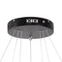 GloboStar® DIAMOND TRIO 61140-DECO Κρεμαστό Φωτιστικό Δαχτυλίδι-Κύκλος LED CCT 150W 18379lm 360° AC 220-240V - Εναλλαγή Φωτισμού μέσω Τηλεχειριστηρίου All In One Ψυχρό 6000k+Φυσικό 4500k+Θερμό 2700k Dimmable Φ60+80+100cm - Μαύρο - 3 Years Warranty - ledmania.gr