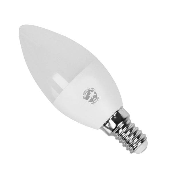 Λάμπα LED E14 Κεράκι C37 8W 230V 750lm 260° Θερμό Λευκό 3000k GloboStar 01720 - ledmania.gr